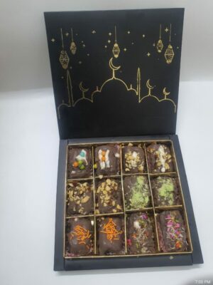 Home-made Chocolate Date with Peanut and Sprinkle Filling